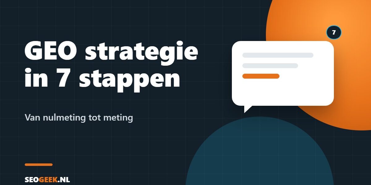 GEO strategie in zeven stappen